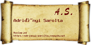 Adriányi Sarolta névjegykártya